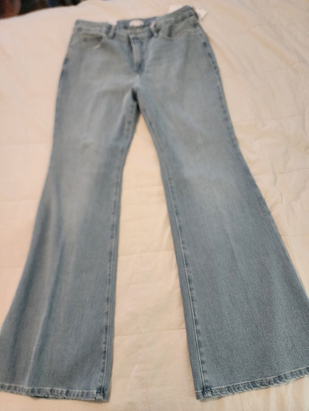 Good American NWT $159 Good Legs Flare Light Wash Mid-Rise Women's Jeans Tall